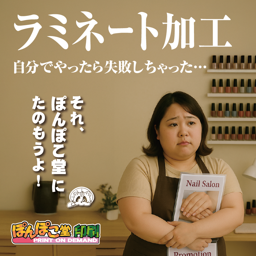 
丸顔ぽっちゃり女子／ラミネート加工
